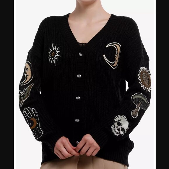 Cosmic Aura Celestial Patches Girls Cardigan - Picture 4 of 4